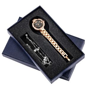 Нарученные часы модные женские Quartz Watch Bracelet Gift Set Женская бриллиантовая роскошь для женщин, часы, коробки для наручных часов, коробки, waristwatches