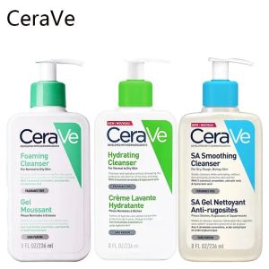 Vücut Yıkama 236ml Cerave SA Pürüzsüz Temizleyici Nemlendirici Köpük Temizleyici Nemlendirici Losyon 8FL.Oz Koku Ücretsiz Yüz Vücut Doğru Tedavisi Jel Hızlı Gemi