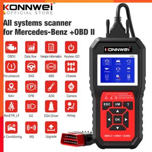 Yeni Konnwei KW460 Mercedes-Benz için OBD2 Tarayıcı Hava Yastığı Yağı ABS EPB DPF SRS TPMS SİPRETİ Tam Sistemler Teşhis Aracı W212 Benz