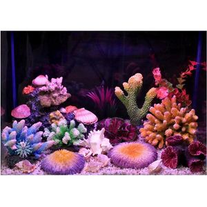 Decorações Novo 12 estilos Artificial Aquarium Coral Decoração Rock Fish Tank Ornament Coral Reef Shell Pedra Decoração Aquário Fundo