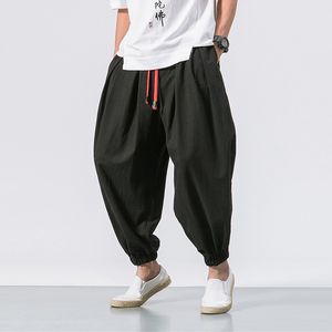 Qnpqyx Новое мужское лето -стиль Harem Pants Men Stylecaula Like Cotton Linen Kimonosweatpant Jogger Pants Streetwear Bans