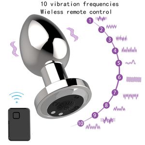 Вибраторы беспроводной пульт дистанционного управления анальный вибратор вибратор для мужчин простата массажер металлические ягодицы.