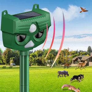 1 adet, ultrasonik hayvan kovucu/caydırıcı, su geçirmez güneş enerjili, hareket sensörü açık havada, bahçeler, çiftlikler, etkili caydırıcı için LED ışık