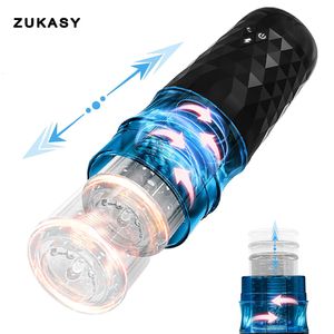 Masturbators Telescopic Rotation Male Masturbator Vagina Masturbation Equipment Sex Toys for Men Goods for Adults Piston Automatic Mastubator 230426