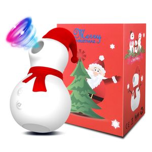 Vibrators Sucking Vibrators for Female Clitoris Blowjob Sucker Satisfyer Christmas Gift Sucking Sex Toys for Adult Women Winter Snowman 230426