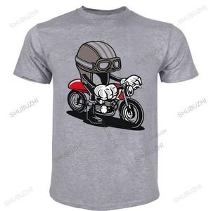 Tshirts masculinos Tshirts vintage Black Cafe Sport Sport Sport Roughing Motorbike Racing Moto Cotton Tops Speed ​​Racer Motorcycle Men Tshirt 230425