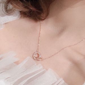 Ожерелье LOVE для женщин, дизайнерское бриллиантовое серебро, качество T0P, высочайшее качество, кристаллическая цепочка, длина цепочки 16 + 2 см, регулируемый подарок на годовщину 002