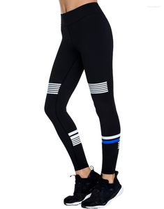 Active Pants Sexy Training Damen Sport Yoga Stripe Leggings Elastische Gym Fitness Workout Laufhose