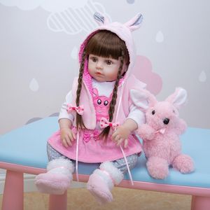 Куклы Оптовая кейай -бэб -рефарн Силикон полный тело 48 см. Реалистичные принцессы кукол Детские игрушки для девочек День День рождения подарки 230426