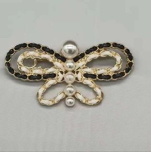 11style Fashion Brand Designer Butterfly Pearl Brooches 18k золотосека