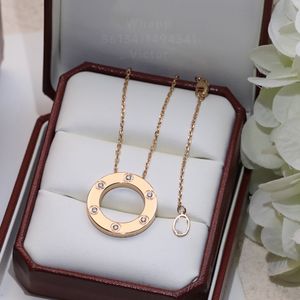 Ожерелье LOVE с шестью бриллиантами для женщин, дизайнерский бриллиант T0P, качество высочайшего качества, брендовый дизайнерский кристалл, серебро 925, подарки премиум-класса 004