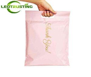 Pinkwhiteblack obrigado portátil poli mailer envelopes adesivos sacos de cabelo pacotes de cabelo festa presentes caixas bolsas h16863482