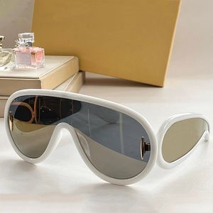 Dalga Maske Güneş Gözlüğü LW40108i Büyük Çerçeve Kadın Tasarımcı Gözlükleri Asetat Fiber Maske Güneş Gözlüğü Moda UV400 Orijinal Kutu ile Koruyucu Gözlük