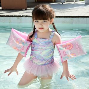 Cartoon Themed Baby Swim Arm Floats - Thickened Inflatable Safety Sleeves for Swimming Training, Pool & Beach