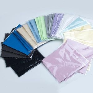 8x8cm Microfiber Suede Silver Polishing Cloth for Jewelry Cleaning