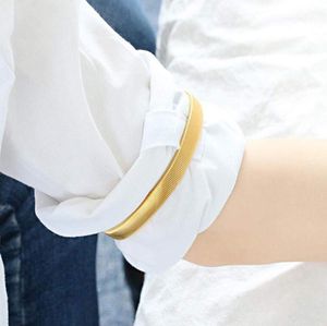 Unisex esnek elastik metal kılıf jartiyer erkek bilezikler elastik kol halkaları gömlek kolu tutucu manşetler giyim aksesuarları