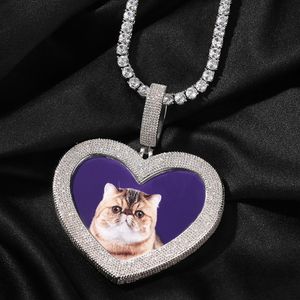 DIY заказ магнит большое сердце фото кулон ожерелье женщины мужчины любовник пара ювелирные изделия Рождественский подарок