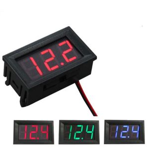 0.56 Inch DIY Voltmeter Tester Digital Voltage Test Battery DC 4.5-30V Red Green Blue for Auto Car LED Display Gauge Car Accessories