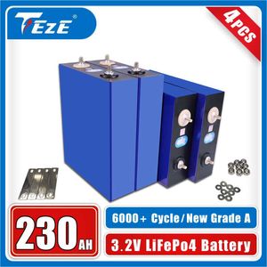 4pcs 3.2V LifePo4 Солнечный элемент 230AH литий -литий -фосфатный аккумулятор 12 В 24 В 48 В Морская гольф -тележка RV RV Camping Backent Power