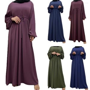Этническая одежда мусульманин Свободный черный абайя для женской кимоно -дубай -молния передняя одежда марокканская длинная платья