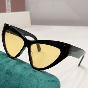 Bayanlar Kedi Göz Çerçevesi Güneş Gözlüğü G1294S Kadın Aksesuarlar Kelebek Çerçeve Güneş Gözlüğü Parlak Siyah Asetat Çerçeve Katı Kahverengi Lens UV400 Orijinal Kutu ile Koruma