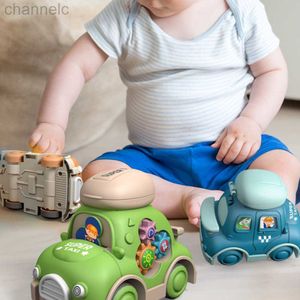 Diecast Model Cars Cartoon Cartia Car Toy Multifunctional Horese Montessori Baby Gifts Fun Painting-Clide Sub Sale