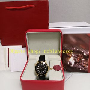 Foto real com caixa relógio masculino masculino 42mm 300m no serviço secreto de sua majestade 50º aniversário 007 Ásia 8800 movimento ouro amarelo mostrador preto relógios automáticos