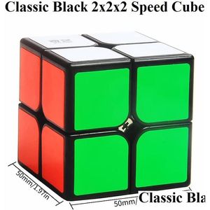Волшебные кубики Волшебные кубики Игрушки 2X2 Скоростной куб Черная базовая игрушка-головоломка Интеллектуальная игра Яркая доставка игрушек Подарки Пазлы Игры Dh8M4