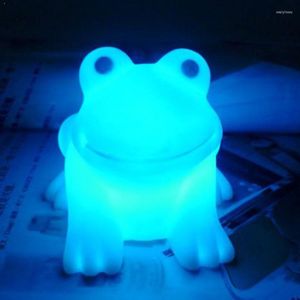 Gece Işıkları Ev Çocukları Oda Sevimli Led Işık Malzemeleri Renk Şekeri Bar Yatak Odası Kurbağa lambası Renkli Değişen Y9V0