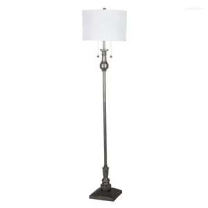 Candeeiros de pé DUTRIEUX Metal Transitional Lamp Silver Finish