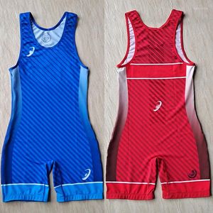 Kadın Mayo Rusya Özel İtalik Stripes Güreş Singlet Kıyafet Gym Gym Weight Kaldırma Takım