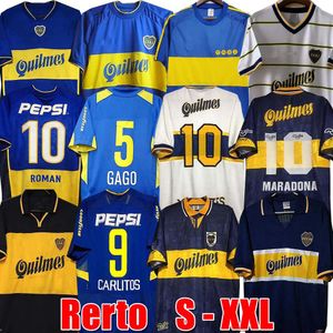 84 95 96 97 98 99 Maglia da calcio retrò Boca Juniors Maradona ROMAN Caniggia RIQUELME 2002 PALERMO Maglie da calcio Maillot Camiseta de Futbol 99 00 01 02 03 04 05 06 1981 07