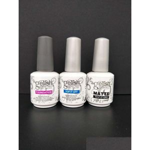 Гель для ногтей Высочайшее качество Soak Off Polish для дизайна ногтей Лак Led/UV Harmony Base Coat Foundation Matte Drop Delivery Health Beauty Salon Dhkjy