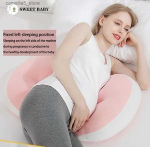 Подушки для беременных 2023 Новая подушка для беременных Боковая подушка для поддержки живота для сна из ткани из бамбукового волокна Многоцветные товары для сна во время беременности Q231128