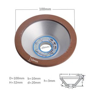 Slijpstenen 100mm Elmas Taşlama Tekerlek Kupası 150/180/240/320 Tahıl Kesme Saw Blade Disk Taşıma Tekerlekleri Döner aşındırıcı aletler