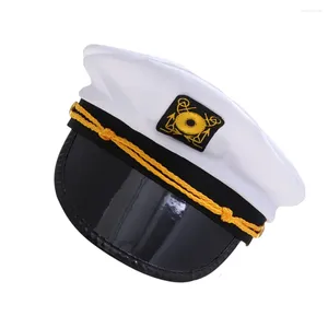 Berretti da ballo Cappello Capitano Cappelli da marinaio Costume Berretto blu marino Yacht Capitani di feste in barca Canottaggio Accessori per uomo Donna Marinaio Ammiraglio Fantasia