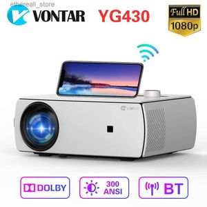 Projektörler Vontar YG430 Projector Native 1080p Full HD 1920x1080p LCD YG433 Akıllı Android Projetor WiFi BT LED Video Ev Sineması 3D Beamer Q231128