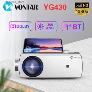 Проекторы VONTAR YG430 Проектор Native 1080p YG433 Full HD 1920x1080P ЖК-дисплей Smart Android Мини-проектор 2.4G Wi-Fi BT LED Видео Домашний кинотеатр Q231128