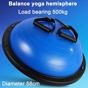 Yoga topları 58cm denge yarımküresi ev rehabilitasyonu masaj dalga hızı eğitimi egzersizi spor pilates fitness ekipmanı 231128