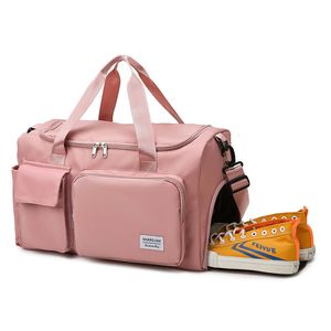 External Frame Packs Outdoor Waterproof Travel Bag Luggage Handbag Women Shoulder Nylon Sports Gym Female Crossbody Large Capacity 230427
