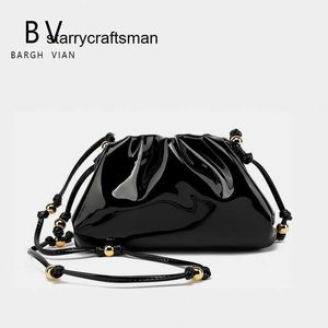 Sac à main femme Botteg Venet pochette Bargh Vian peint sac nuage pour femme en cuir véritable sous les bras épaule simple diagonale Straddle peau de vache