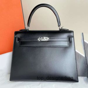 Designer-Damentasche HASS Box Leder Lady Marke Handgemacht Wachslinie Glänzend Luxus Klassisch Mode Retro Temperament Krieger Handtasche Tote Gun Farbe Coole Kuhhaut