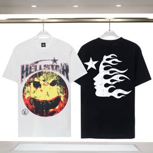 Мужская футболка Plus Tees Hellstar Studios Портретный принт с коротким рукавом Мужская женская футболка унисекс хлопковый топ Мужская футболка в стиле ретро Летняя свободная футболка Rock