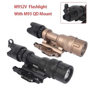 Lanterna tática M952V de metal LED Surefir com luzes de montagem M93 QD cabem 20mm lâmpada de caça com trilho picatinny