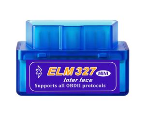 Mini Elm327 Bluetooth OBD2 V1.5 Elm 327 V 1.5 OBD 2 Car Diagnostic-Tool Scanner Elm-327 OBDII Adapter Auto Diagnostic Tool