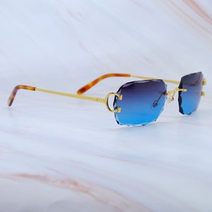 Солнцезащитные очки с ромбовидной огранкой Wire C Дизайнер Carter Роскошные солнцезащитные очки Мужские украшения Новый трендовый продукт Lentes De Sol Mujer в золотой оправе