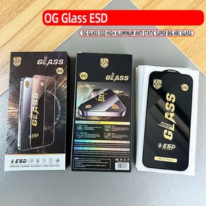 Защитная пленка для экрана для iPhone 15 Pro Max 14 Plus 13 Mini 12 11 XS XR X 8 7 SE OG ESD, закаленное стекло, броня, суперантистатическая, большая изогнутая 9H, полная защита, пленка премиум-класса