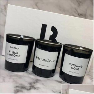 Благовония Byredo на свечу La Selection Ароматические свечи Bougie Solid Pers 70Gx3Pieces/Set Мужчины Женщины Аромат Прямая доставка Hea Dh0Gu