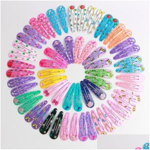 Saç Aksesuarları Saç Aksesuarları 20/40 PCS/LOT Klipler Şeker Renk Damağı Klip Prenses Barrette Koreli Saçkırtı Karikatür Headdress Hairpi Dhnoq