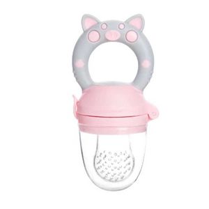 Tazze Piatti Utensili Baby Piglet Bite Baby Strumento in silicone per lenire i bambini Frutta e verdura Le Tooth Molding Stick Ciuccio Dente Gum Aiuto alimentare P230314